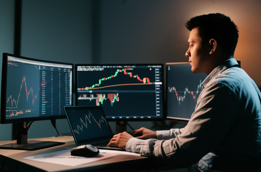 Trader mexicano analizando el mercado Forex